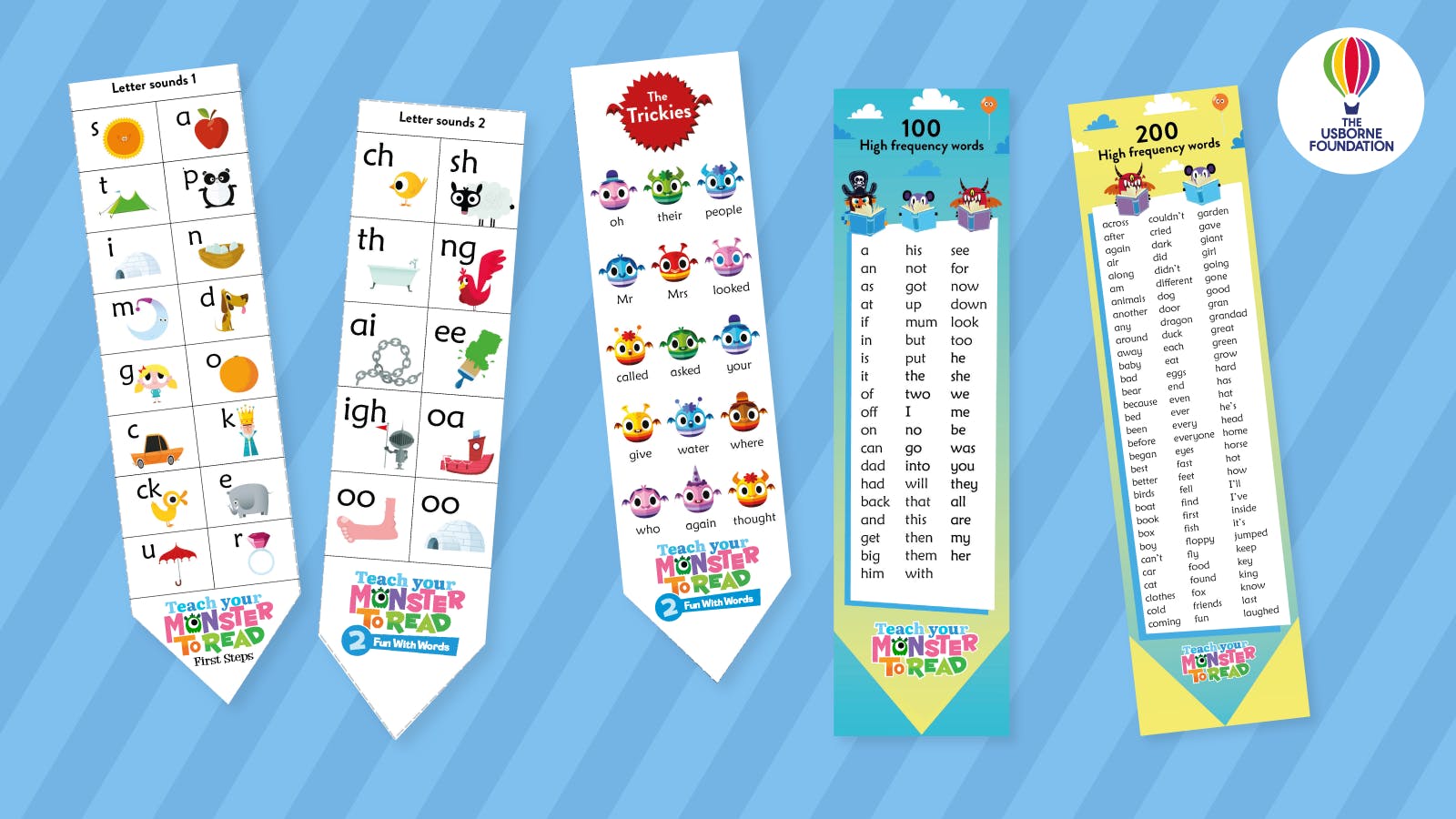 Free Phonics Bookmarks