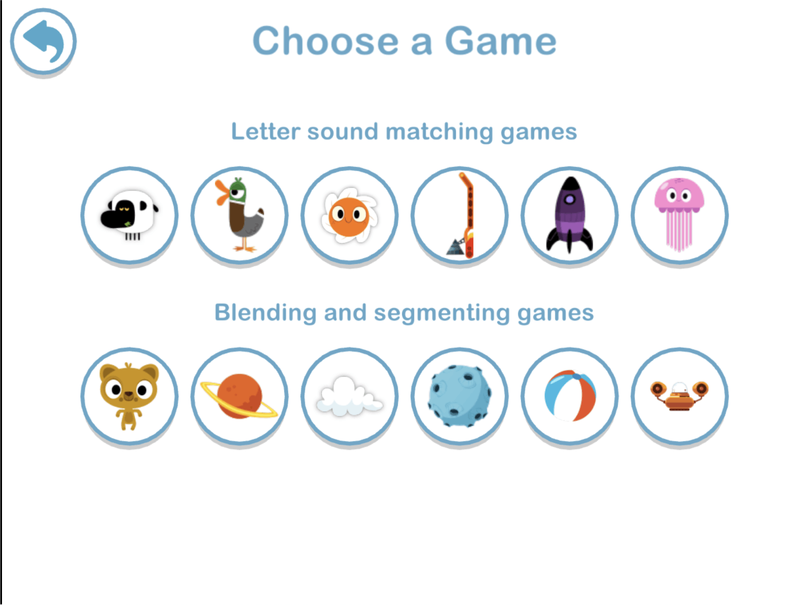 A game for phonics flashcards