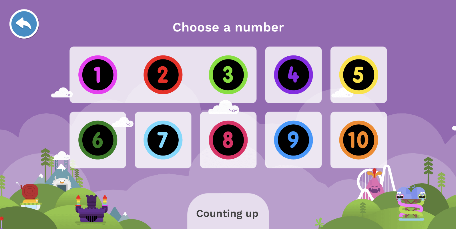 Choose a number to practise