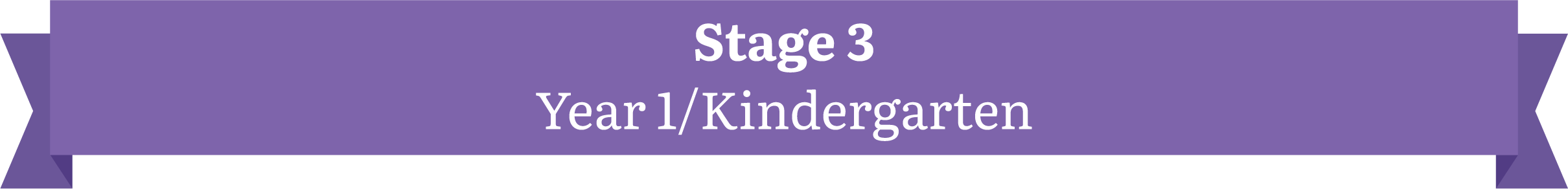 Stage 3 Year 1 and Kindergarten